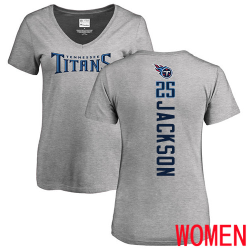 Tennessee Titans Ash Women Adoree  Jackson Backer NFL Football #25 T Shirt->nfl t-shirts->Sports Accessory